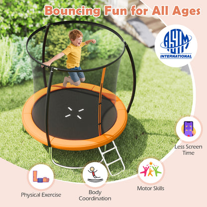 8FT Heavy-Duty Outdoor Trampoline, Orange Trampolines at Gallery Canada