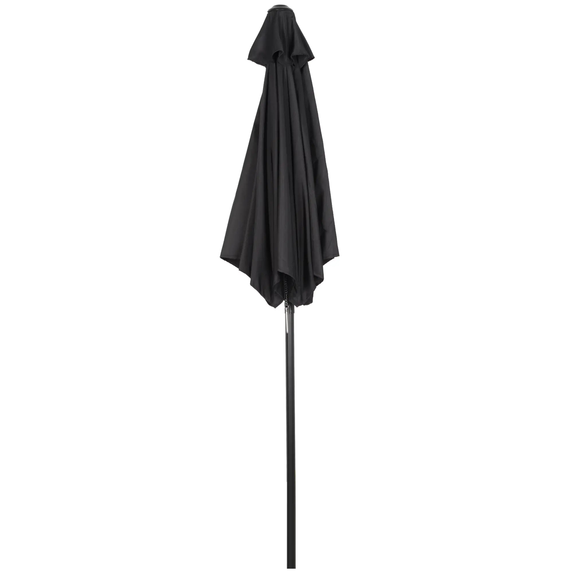 6.6FT Outdoor Patio Umbrella, 6 Solid Ribs, Black Patio Umbrellas Black at Gallery Canada