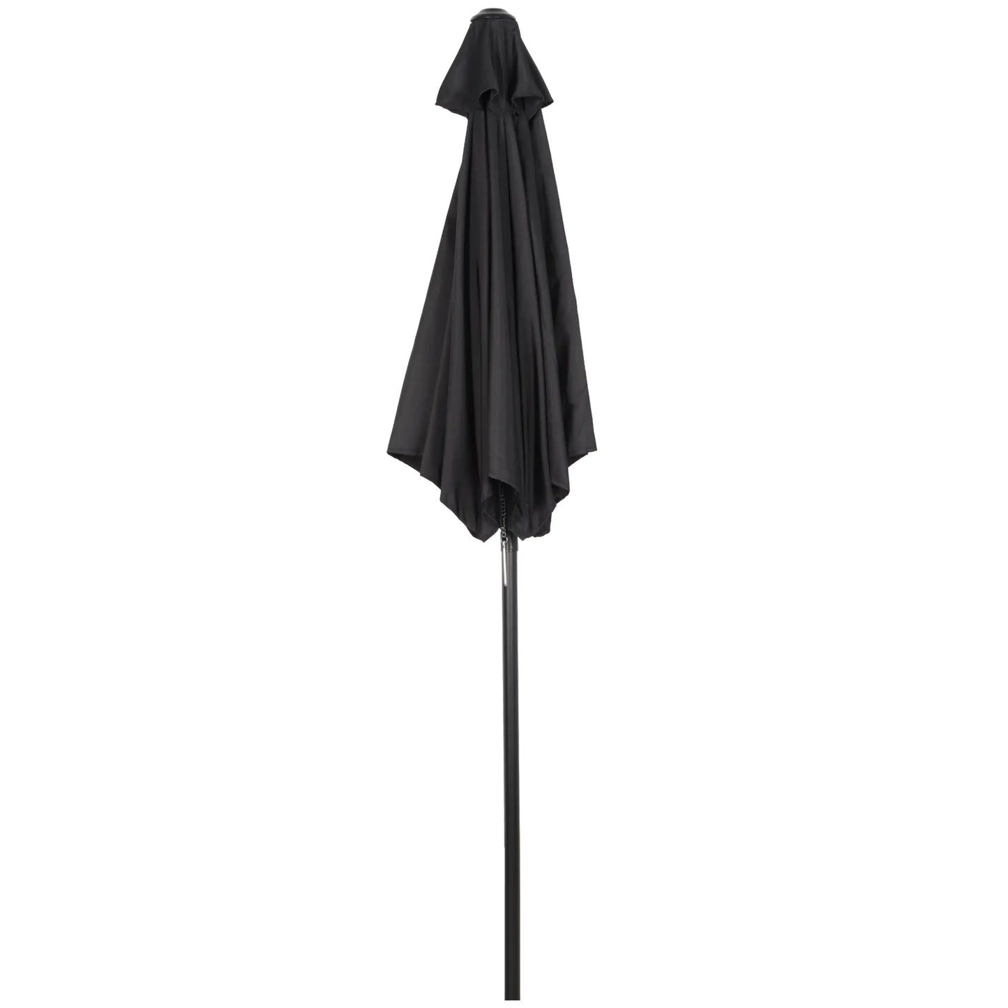 6.6FT Outdoor Patio Umbrella, 6 Solid Ribs, Black Patio Umbrellas Black at Gallery Canada
