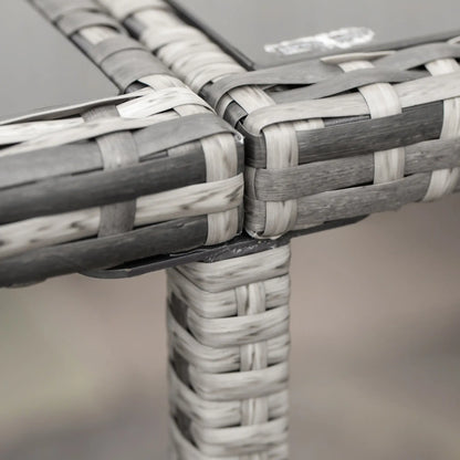 9-Piece Wicker Patio Dining Set, Removable Cushions, Glass Table, Grey Outdoor Dining Sets at Gallery Canada