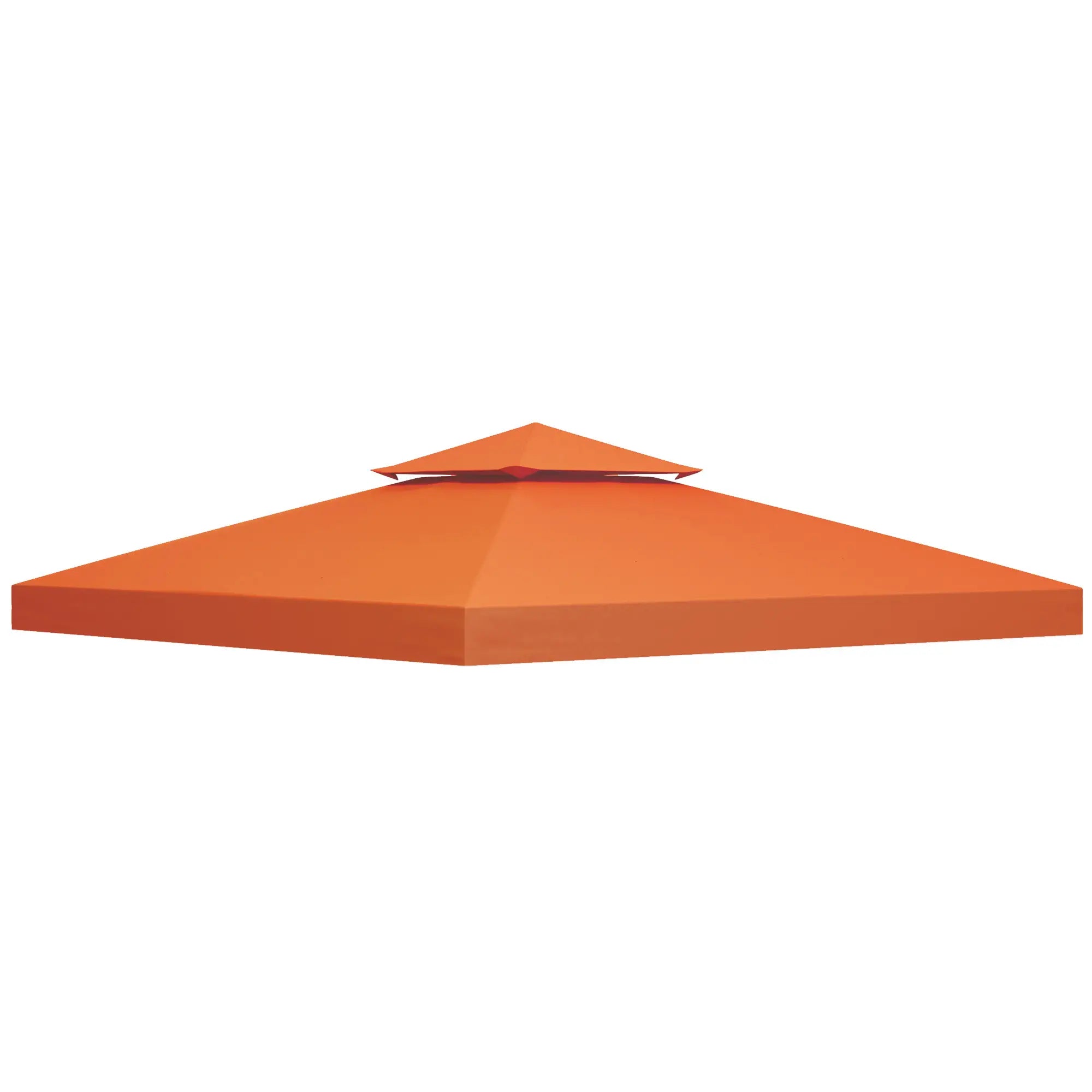 10' x 10' Square 2-Tier Gazebo Canopy Cover, Rust Red Gazebo Canopy Replacement Red at Gallery Canada