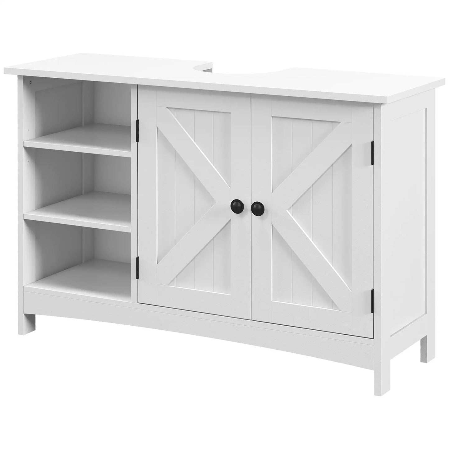 Bathroom Vanity Cabinet, Under Sink Storage, Double Doors, White Sink Cabinets White at Gallery Canada