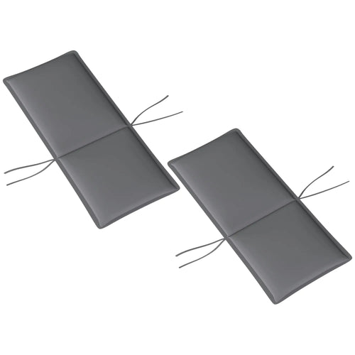 Outdoor Chair Cushions, Set of 2, High Back, UPF50+, Dark Grey