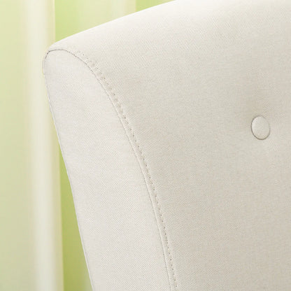 Fabric Accent Armchair, Modern Living Room Chair, Wood Legs, Cream White Accent Chairs at Gallery Canada