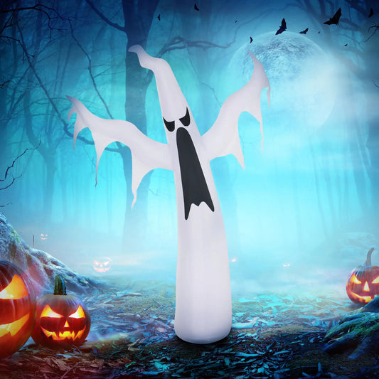 6FT Tall Halloween Inflatable Ghost, Outdoor Yard Decoration with LED Lights, White Halloween Decorations White at Gallery Canada