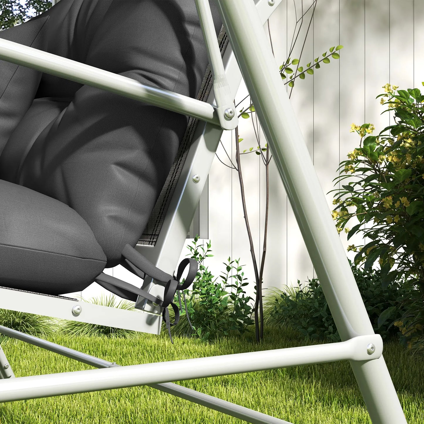 4-Piece Patio Chair Cushion Set, Back and Seat Pillows, Grey Patio Chair Cushions at Gallery Canada