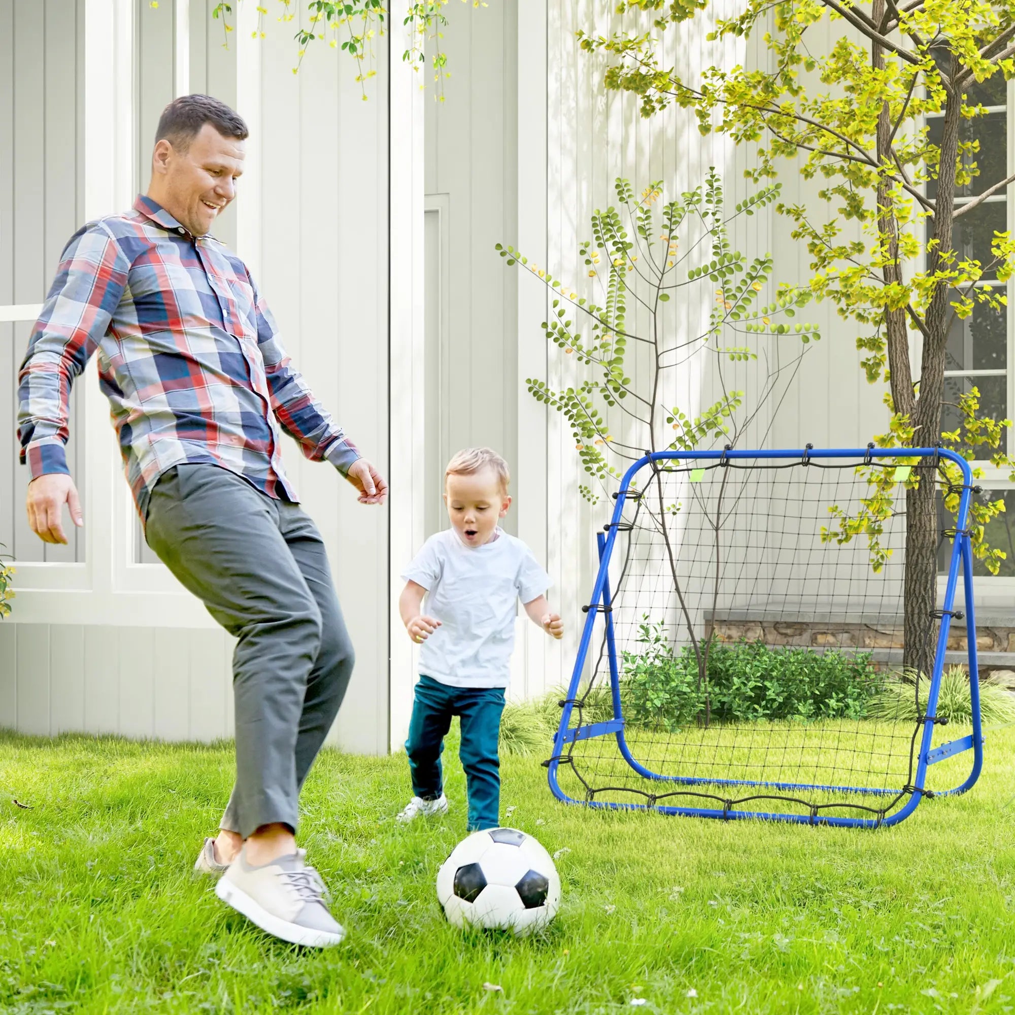 Volleyball Rebounder Net, Adjustable Soccer Rebounder, Blue Football at Gallery Canada