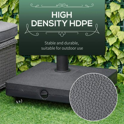 Square Parasol Base, Portable Umbrella Stand, Φ0.75'', Φ1.5'' Poles, Black Umbrella Bases at Gallery Canada