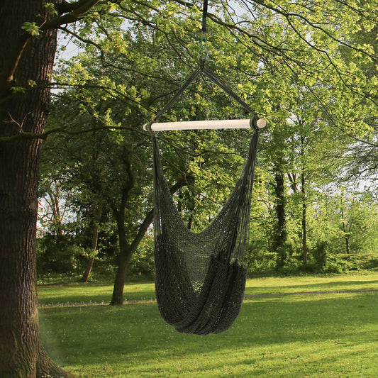 Portable Hammock Chair, Hanging Woven Hammock Swing Chair Sleeping Bed for Outdoor Garden Yard Camping, Army Green - Gallery Canada