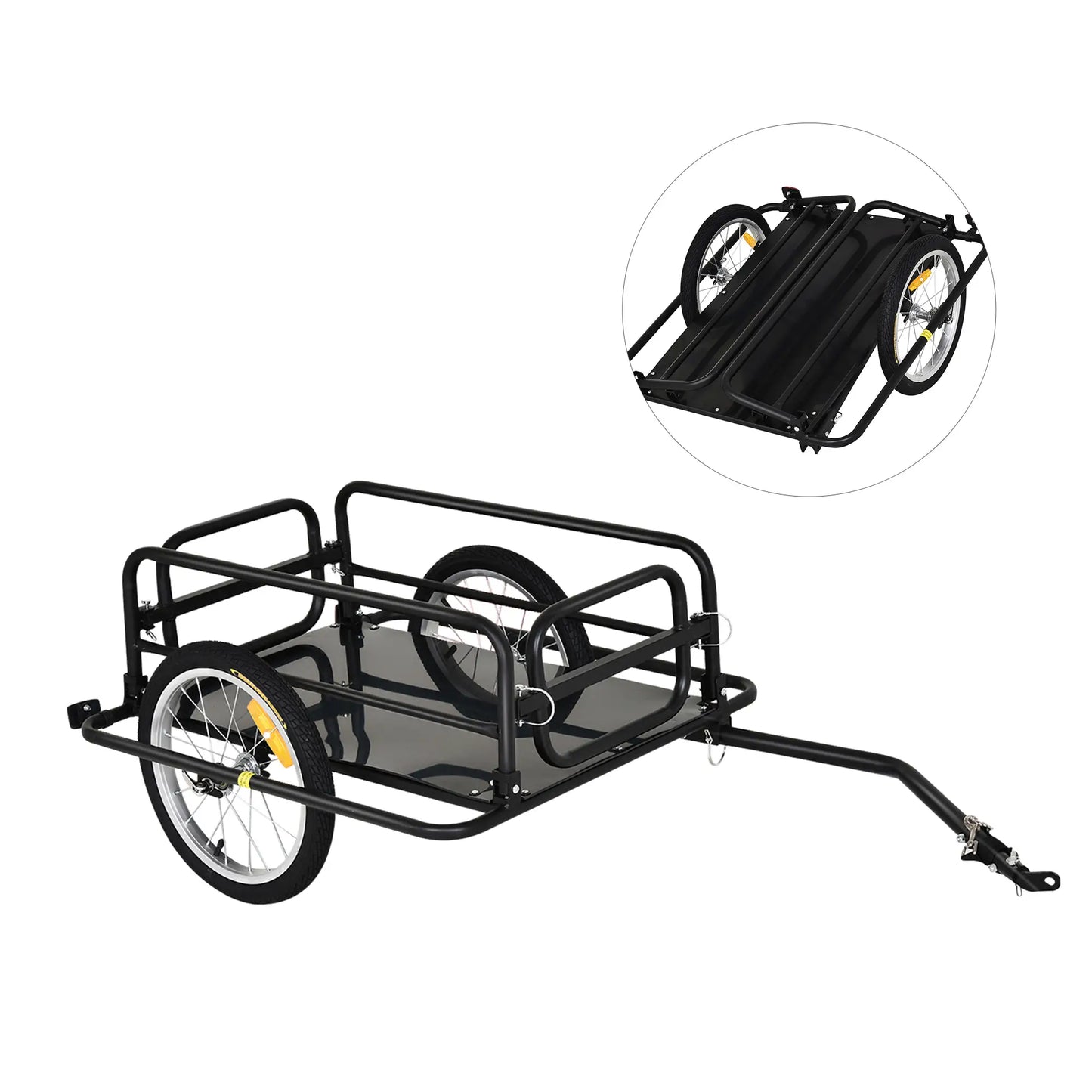 Folding Bicycle Cargo Trailer, Utility Bike Cart, Black Bike Cargo Trailers at Gallery Canada
