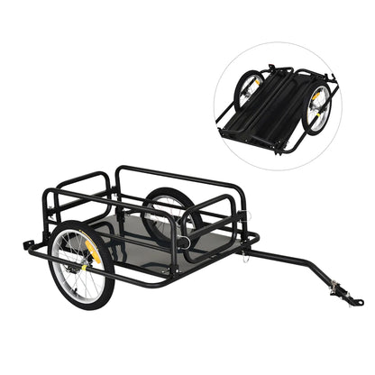 Folding Bicycle Cargo Trailer, Utility Bike Cart, Black Bike Cargo Trailers at Gallery Canada