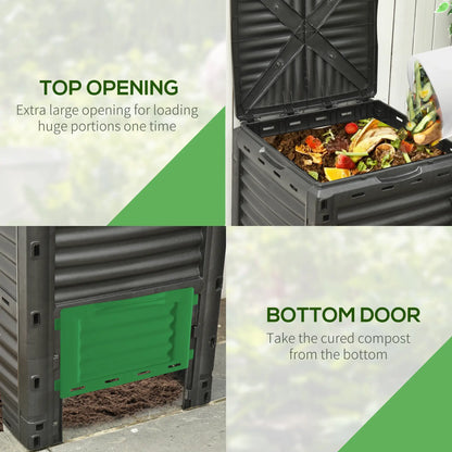 Outdoor Compost Bin, Fast Soil Creation, 80 Gallon, Green Outdoor Compost Bin at Gallery Canada