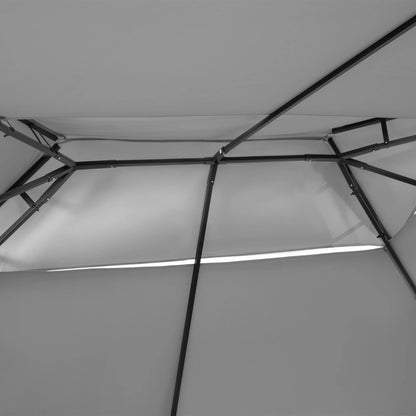 10' x 13' Patio Gazebo, 2-Tier Canopy with Curtains, Dark Grey Gazebos at Gallery Canada