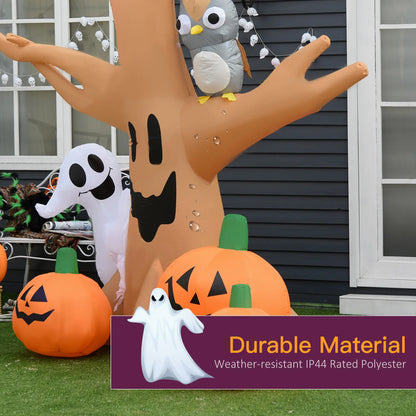 Inflatable Halloween Decoration, Haunted Tree with Owl, Ghost, Pumpkins, Outdoor LED Display, 6.5FT Halloween Decorations at Gallery Canada
