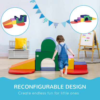 7-Piece Soft Play Foam Climbing Blocks for Toddlers, Kids Educational Toys, Multicolored Baby Gym & Playmats at Gallery Canada