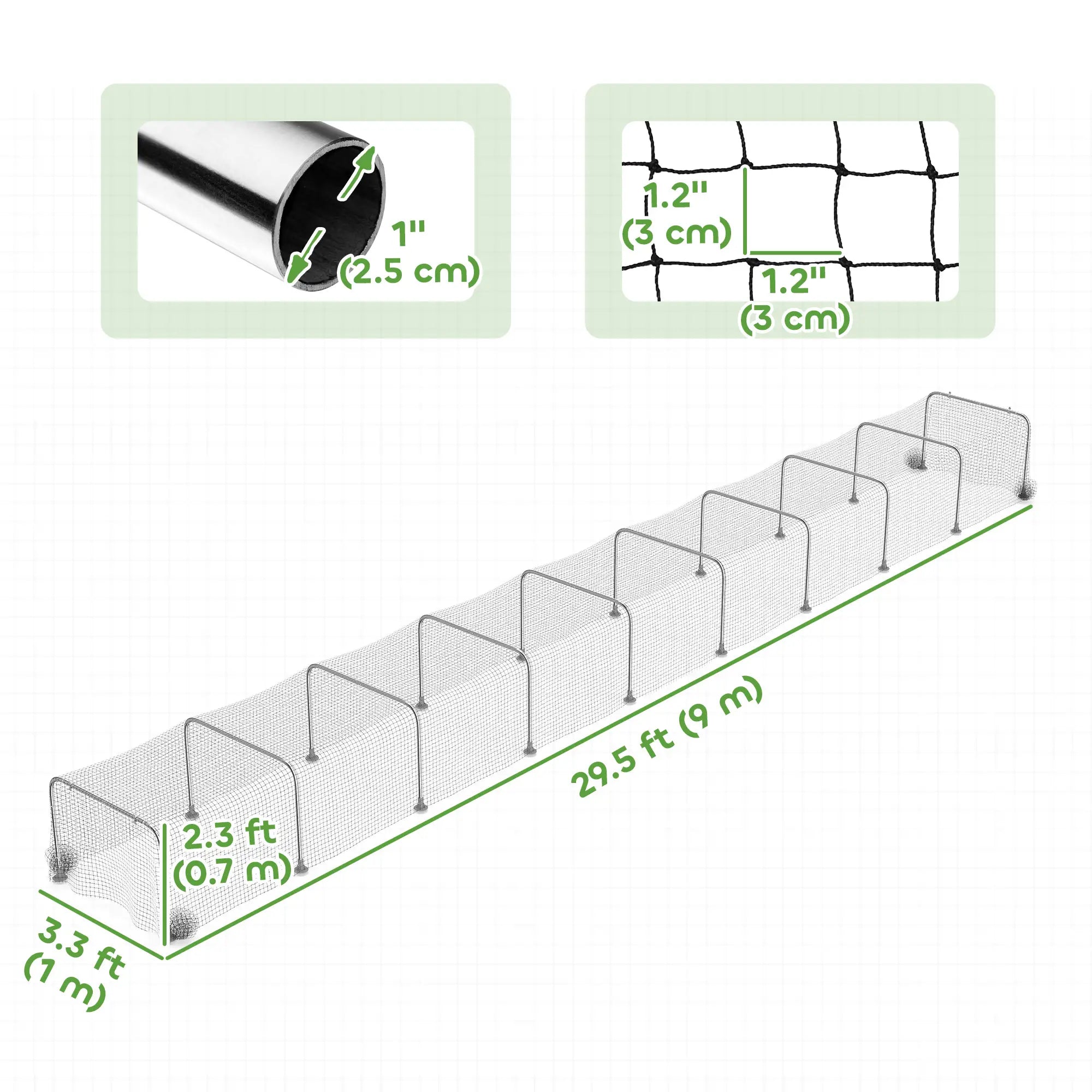 Extra Long Chicken Tunnel for Outside, 354