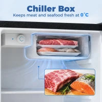 Réfrigérateur mini 2,6 pieds cubes, réfrigérateur compact à porte unique, argent
