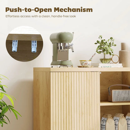 30.7" Oak Sideboard Buffet Cabinet, Modern Kitchen Storage Bar Cabinets at Gallery Canada