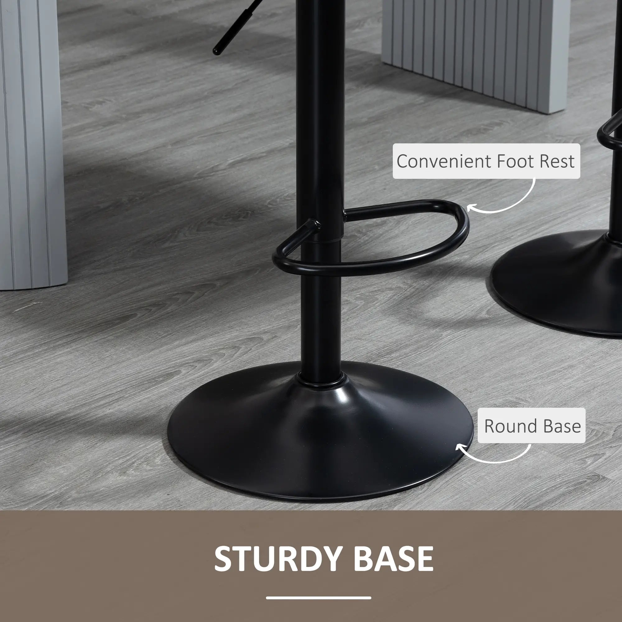 Swivel Counter Height Barstools Set of 2, Adjustable, Dark Brown Bar Stools at Gallery Canada