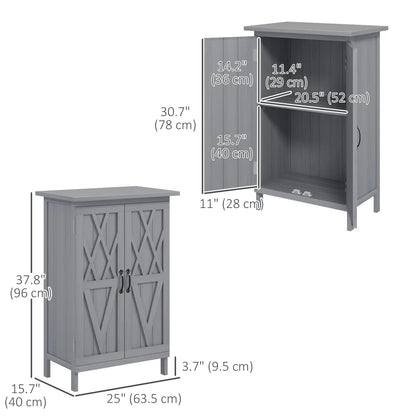 Outdoor Wooden Storage Cabinet, 2-Tier Shelves, Metal Tabletop, Grey Sheds at Gallery Canada