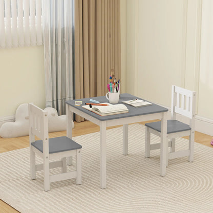 Kids Table and Chairs Set, Toddler Activity Table, 2 Chairs, Grey Kids Table Sets at Gallery Canada