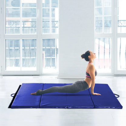 4'x6'x2'' Folding Exercise Mat, Yoga, MMA, Martial Arts, Blue Gymnastics Mats at Gallery Canada