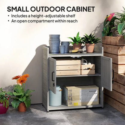 Outdoor Storage Cabinet, Wood Garden Shed with Shelves, 2-in-1 Sheds at Gallery Canada