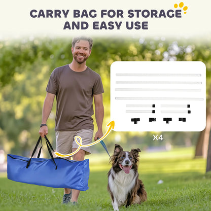 Set of 4 Dog Agility Training Jump Bars, Adjustable, White Dog Agility Training Equipment at Gallery Canada