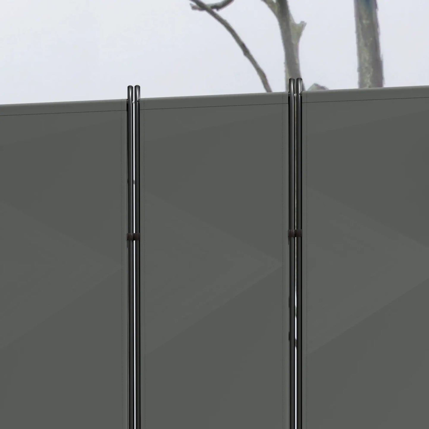 6 Panel Folding Room Divider, UV30+ Privacy Screen, Dark Grey Side Awnings at Gallery Canada