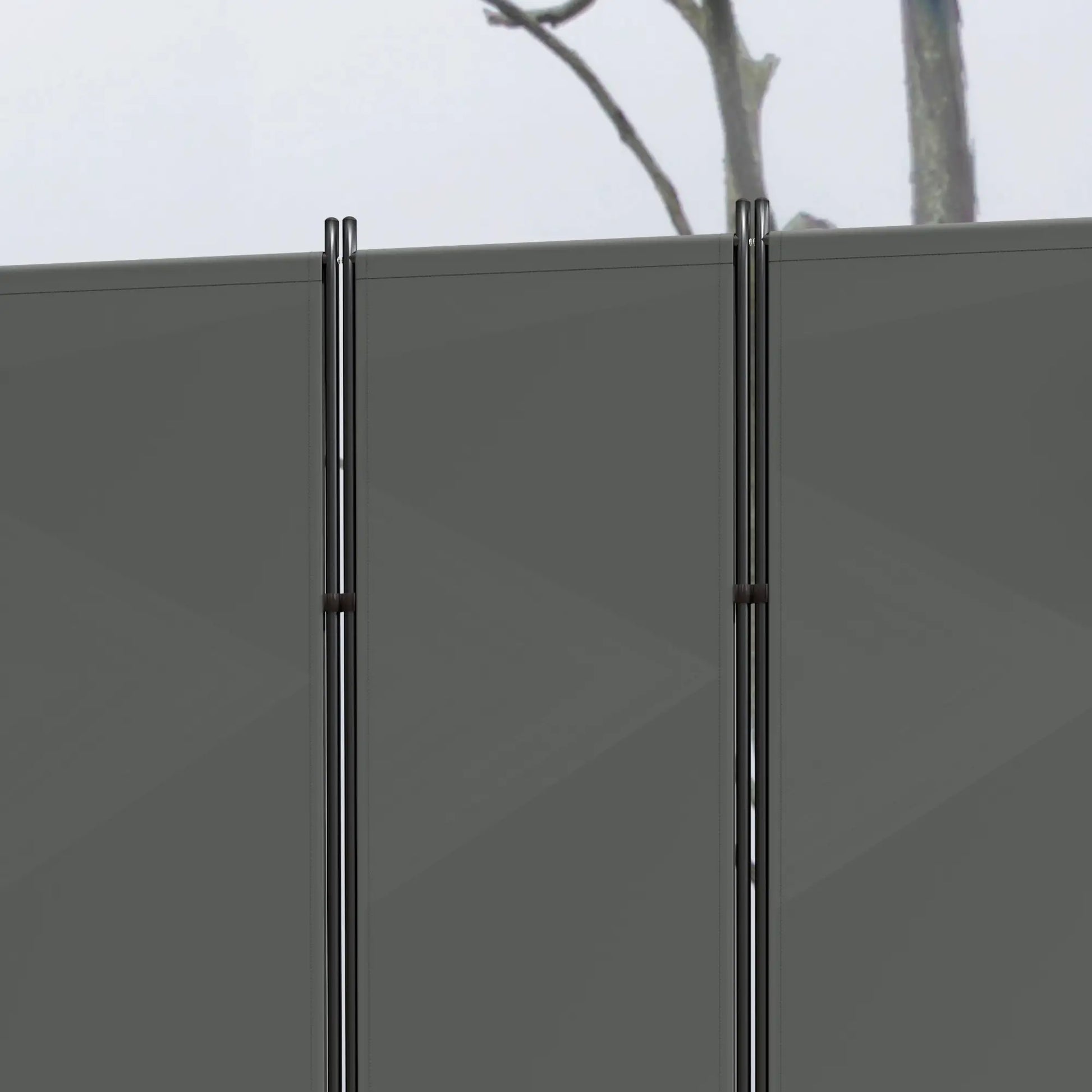 6 Panel Folding Room Divider, UV30+ Privacy Screen, Dark Grey Side Awnings at Gallery Canada