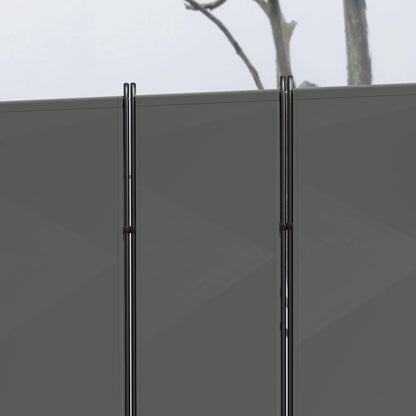 6 Panel Folding Room Divider, UV30+ Privacy Screen, Dark Grey Side Awnings at Gallery Canada