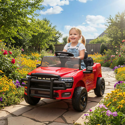 12V Ride On Car, Dodge RAM 3500, Remote Control, Suspension, Red Electric Toy Cars at Gallery Canada