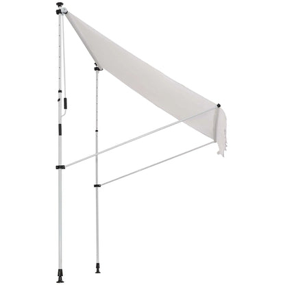 6.6'x5' Manual Retractable Patio Awning, Sun Shade, Water Resistant, White Door Awnings at Gallery Canada