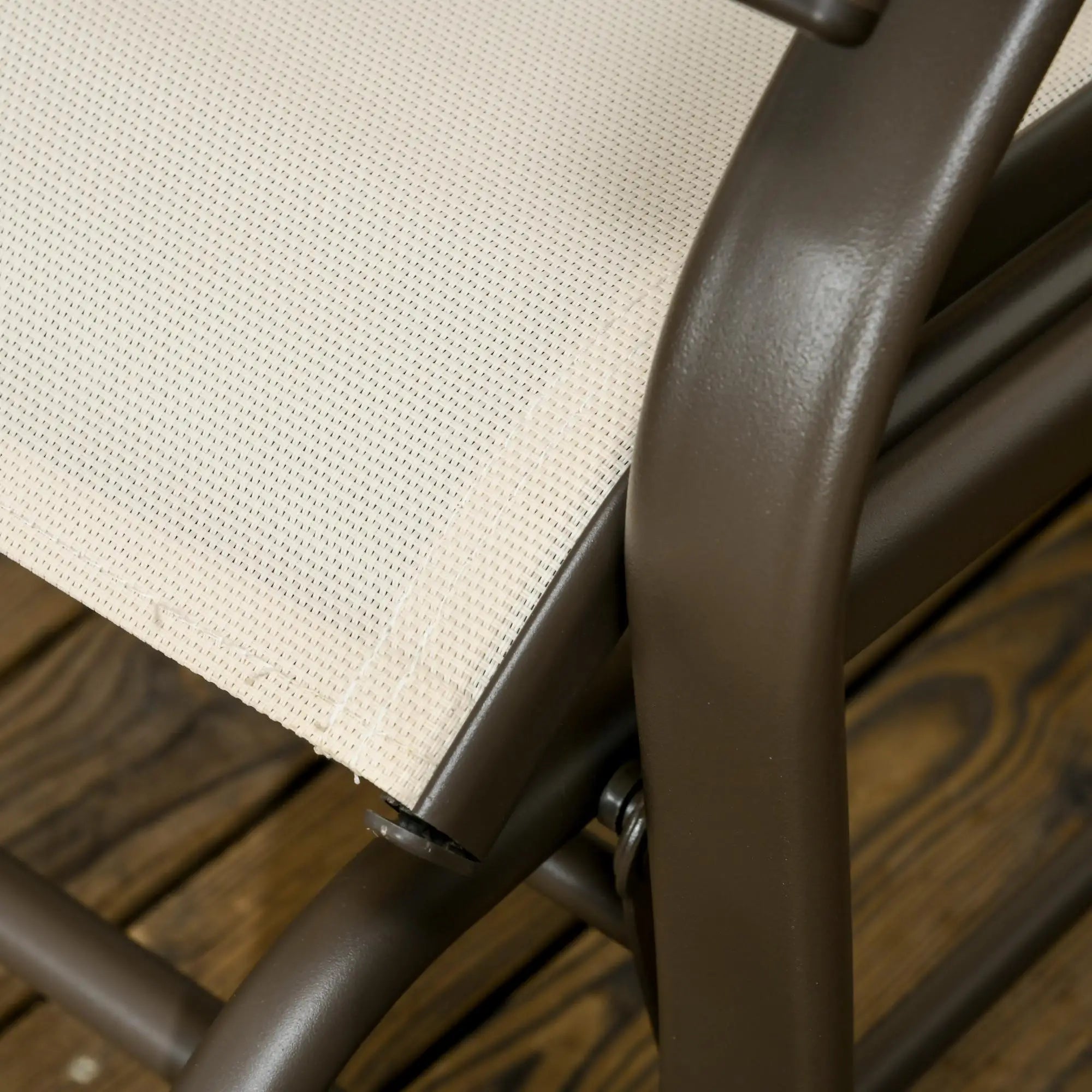 2 Person Patio Glider Rocking Chair, Outdoor Loveseat, Beige Outdoor Gliders at Gallery Canada