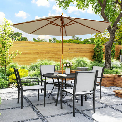 5 Piece Outdoor Dining Set, Round Table, 4 Stackable Chairs Outdoor Dining Sets at Gallery Canada