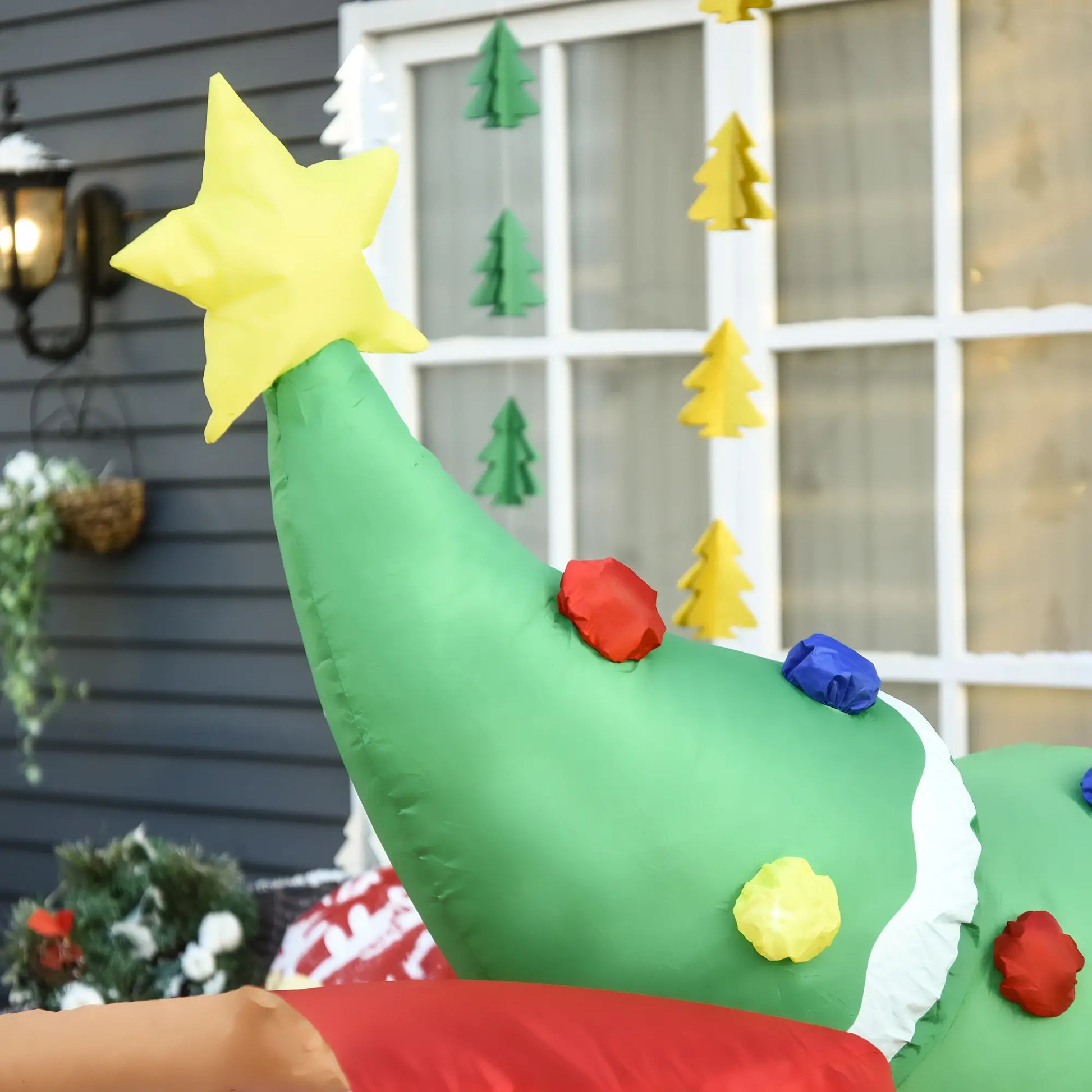 6ft Inflatable Santa Claus Driving Truck with LED Lights, Outdoor Yard Display Christmas Inflatables at Gallery Canada