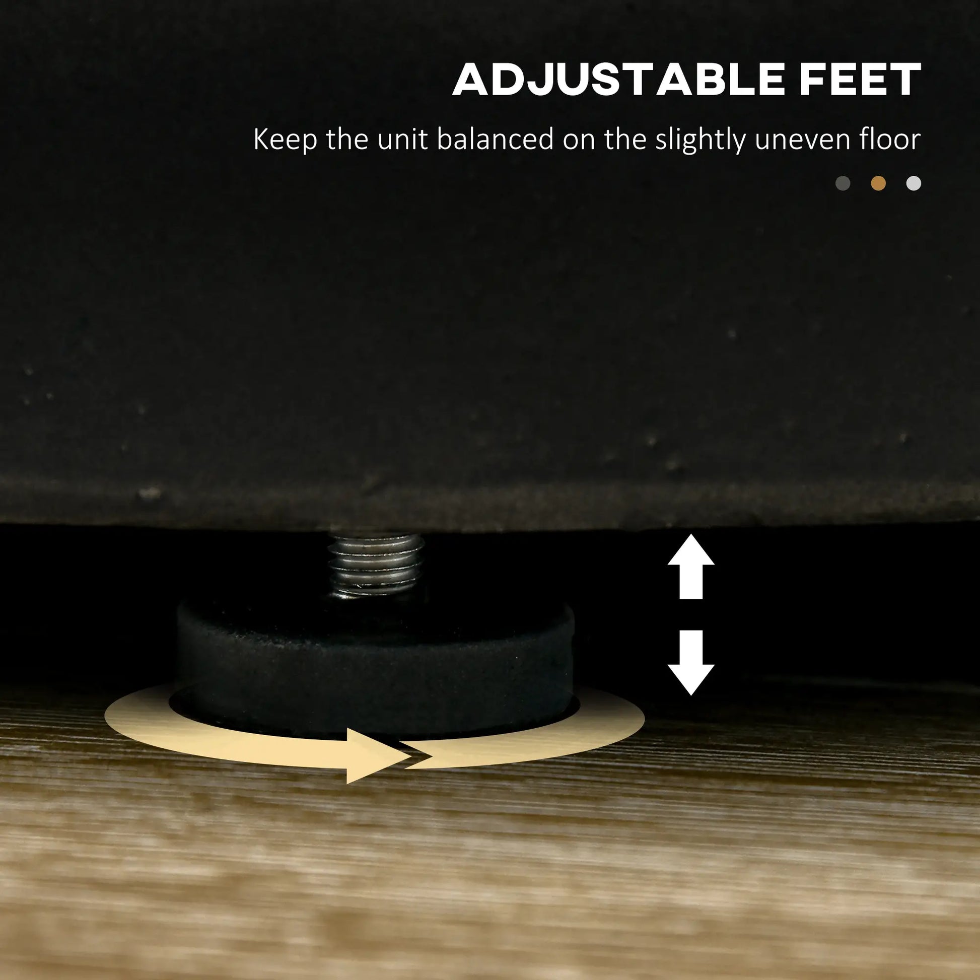 Terrazzo Finish Side Table, 17" Round, Charcoal Grey Side Tables at Gallery Canada