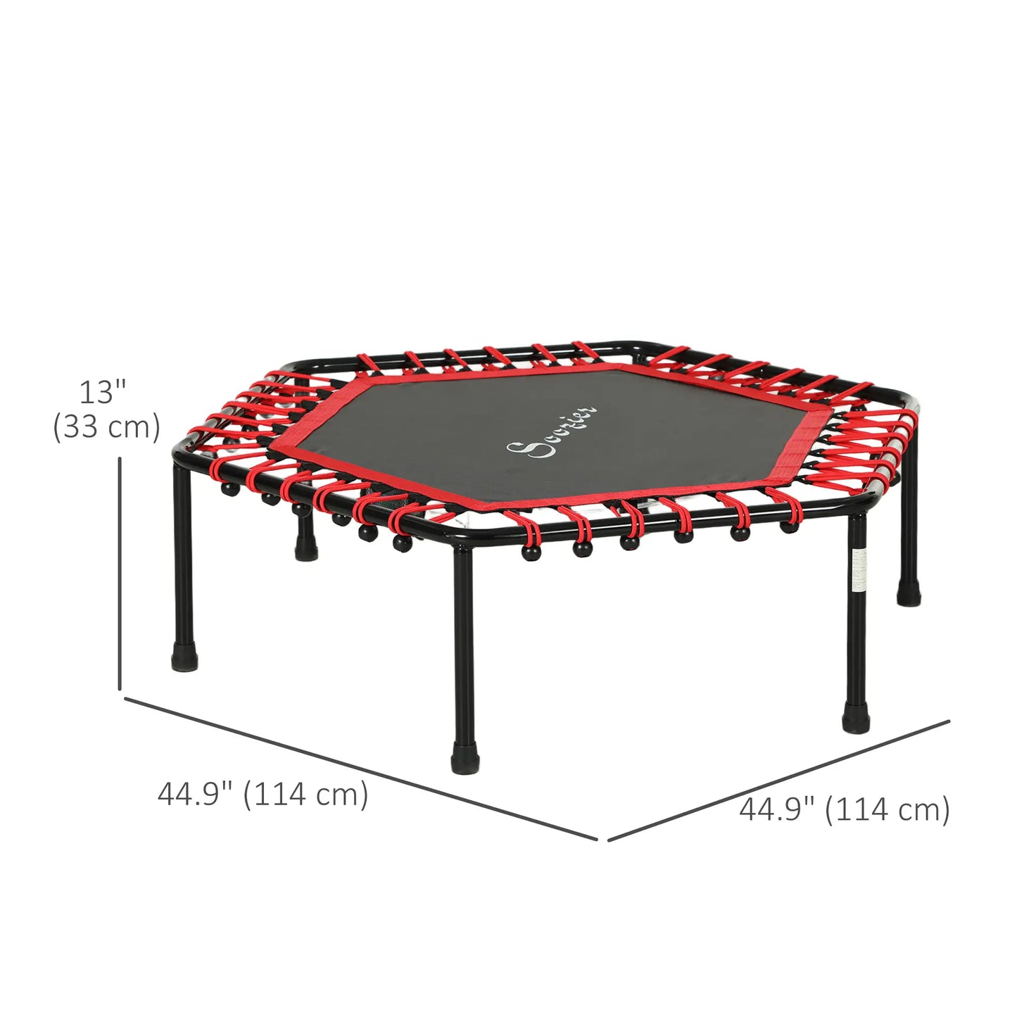 45" Rebounder Trampoline, Quiet Bungee with LED Lights, Red Trampolines at Gallery Canada