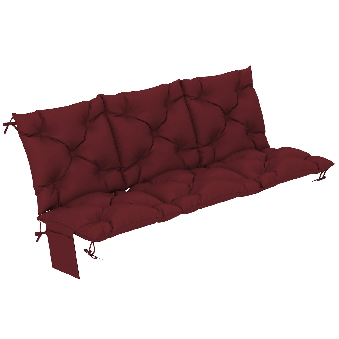 Water-Repellent Bench Cushion, 59.1" x 39.4", Wine Red Patio Chair Cushions at Gallery Canada