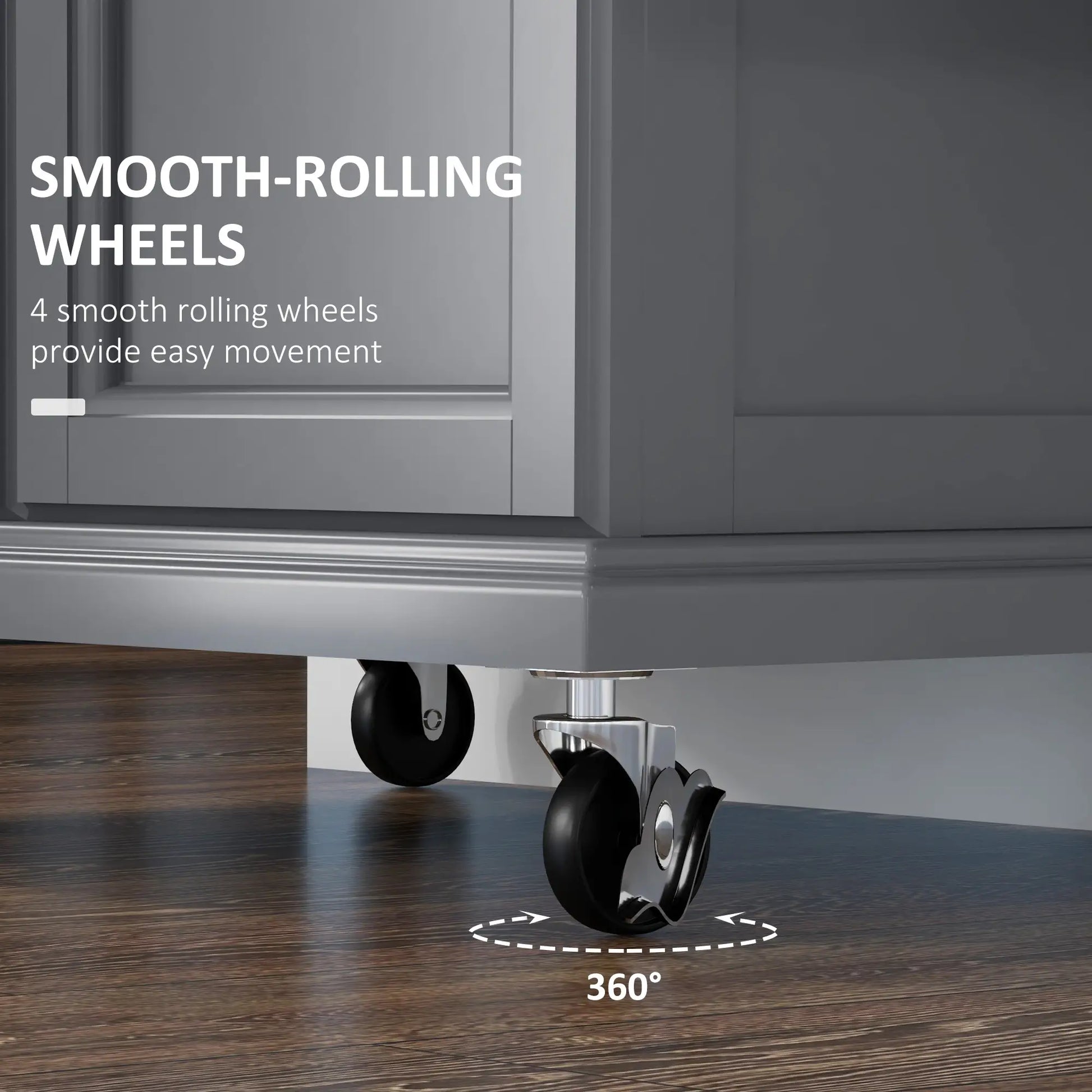 Kitchen Island, Stainless Steel Top, Rolling Cart with Drawer, Grey Kitchen Islands & Kitchen Carts at Gallery Canada