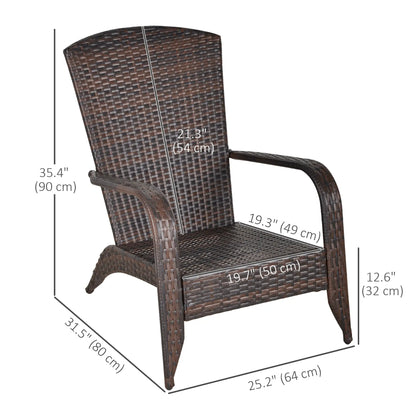 Patio Wicker Adirondack Chair, Outdoor PE Rattan Fire Pit Chair, White Patio Chairs at Gallery Canada