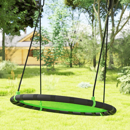 39 Inch Saucer Tree Swing, Adjustable Ropes, Outdoor, Green Gym Sets & Swings at Gallery Canada