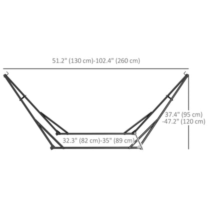 Foldable Hammock Stand, 2 In 1, 120kg Capacity, Black Hammock Stands at Gallery Canada