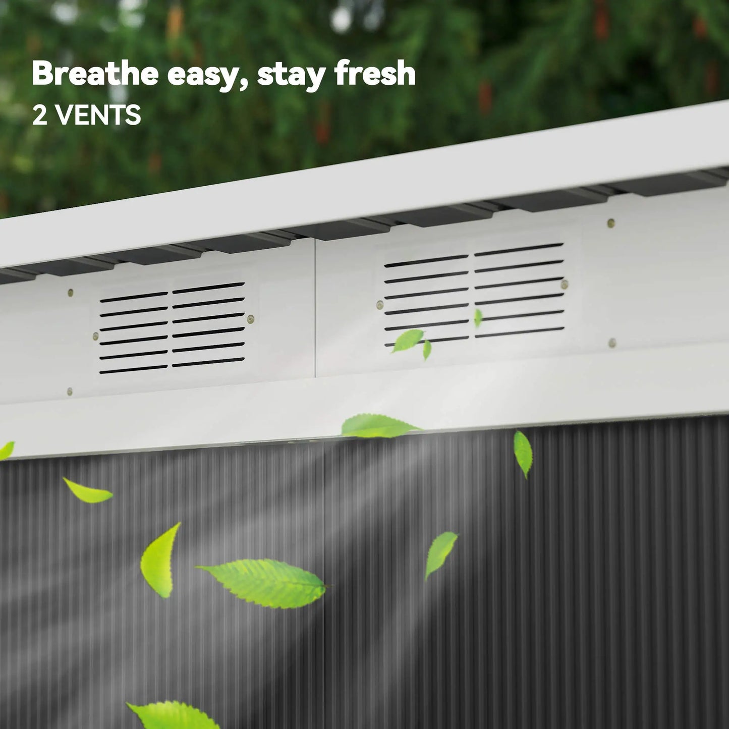 9x4 Outdoor Storage Shed, Galvanized Steel, Dark Grey Sheds at Gallery Canada