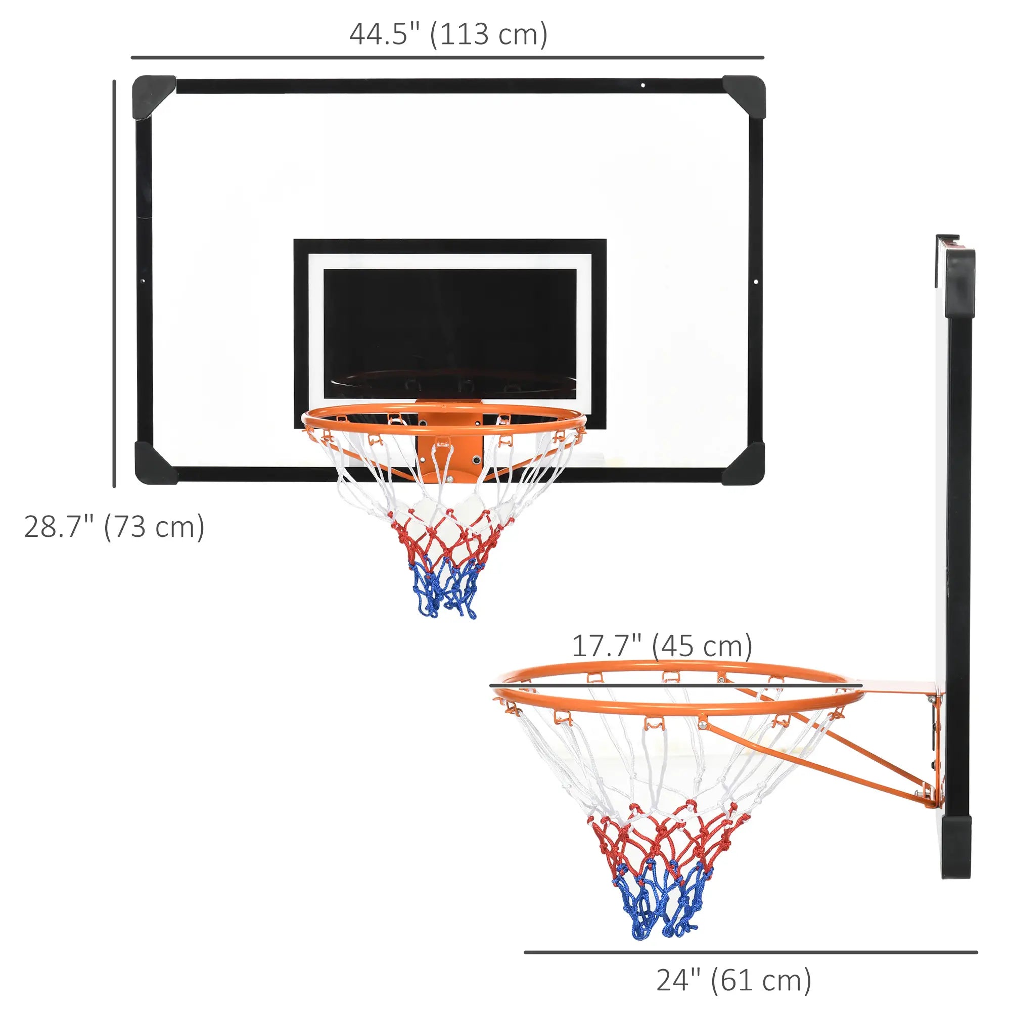 Wall Mounted Mini Basketball Hoop, 45