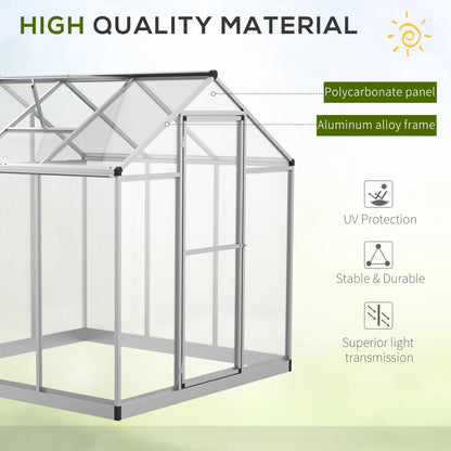 6' x 6' x 6.4' Walk-in Greenhouse, Polycarbonate Panels, Outdoor Walk In Greenhouses at Gallery Canada