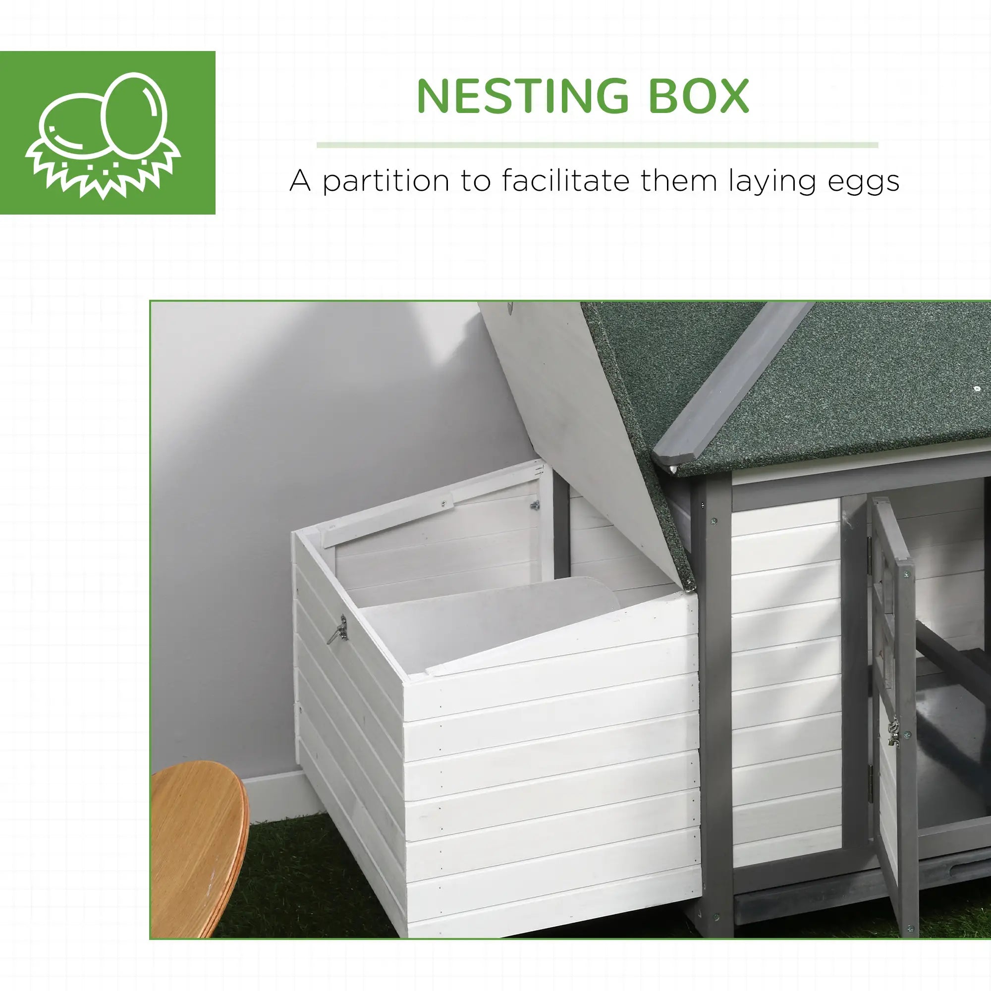 77 Chicken Coop, Rabbit Hutch, Poultry Cage, Dark Gray, White Chicken Coops at Gallery Canada