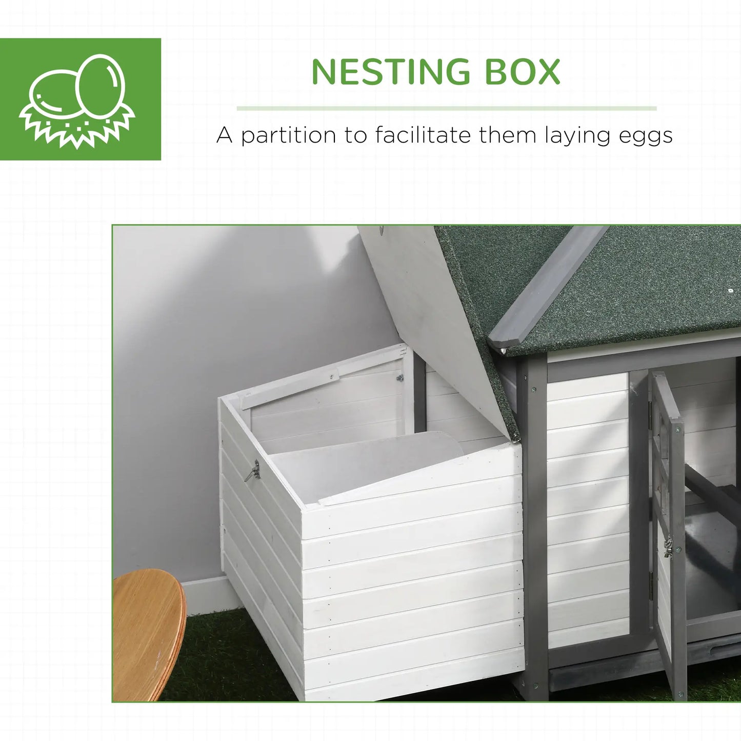 77 Chicken Coop, Rabbit Hutch, Poultry Cage, Dark Gray, White Chicken Coops at Gallery Canada