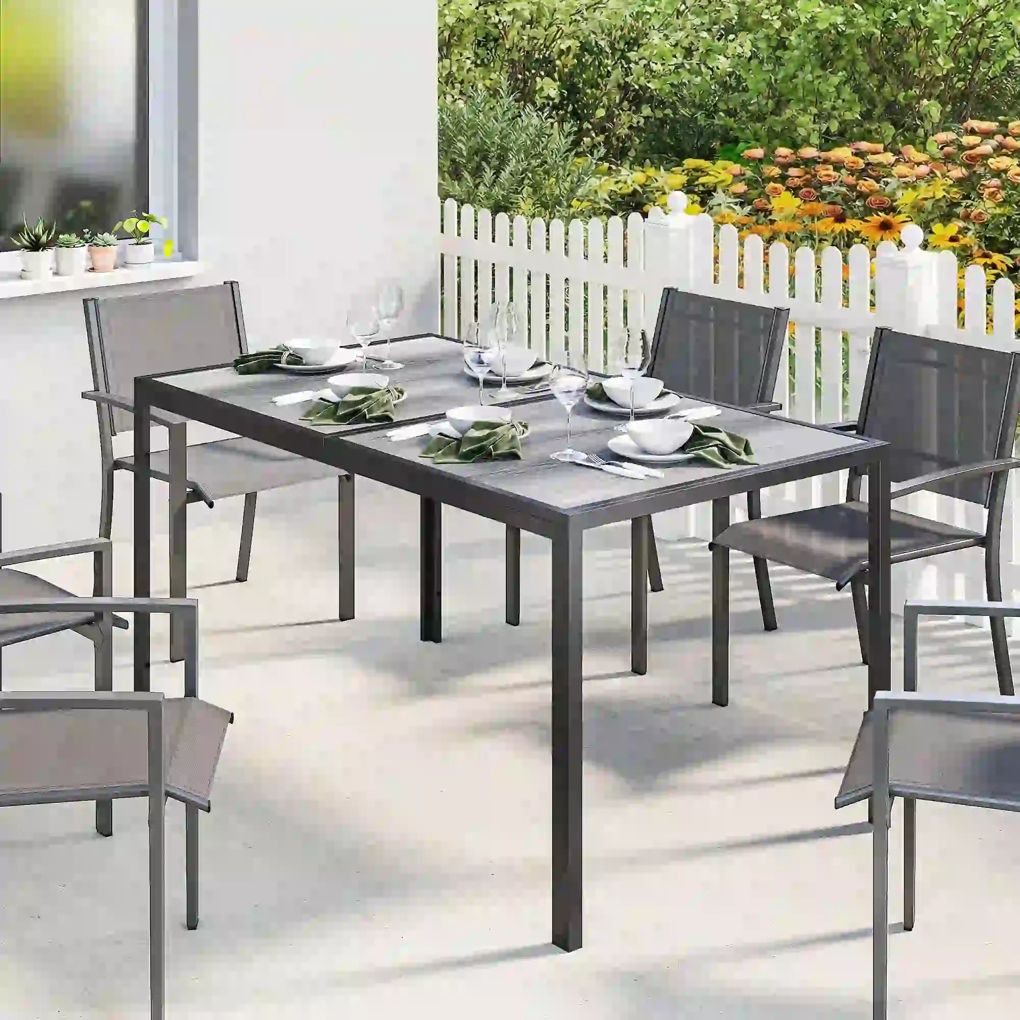 Outdoor Dining Table For 4-6, 59