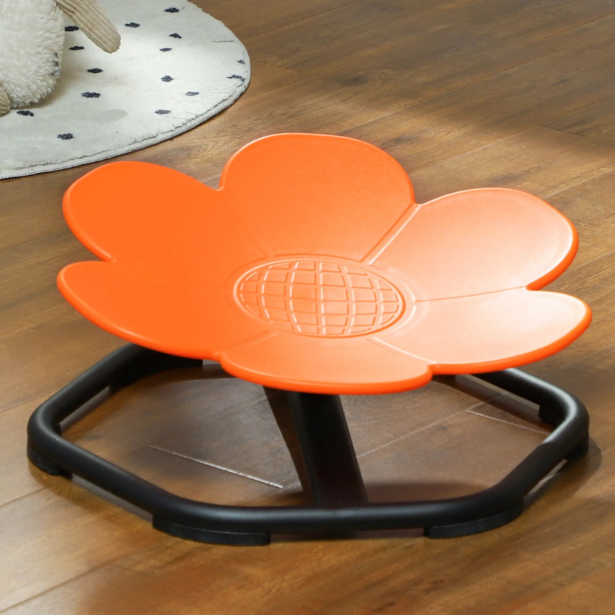 Flower-Shaped Kids Swivel Chair, Non-Slip Spinning Chair, Orange Kids Chairs & Seating at Gallery Canada